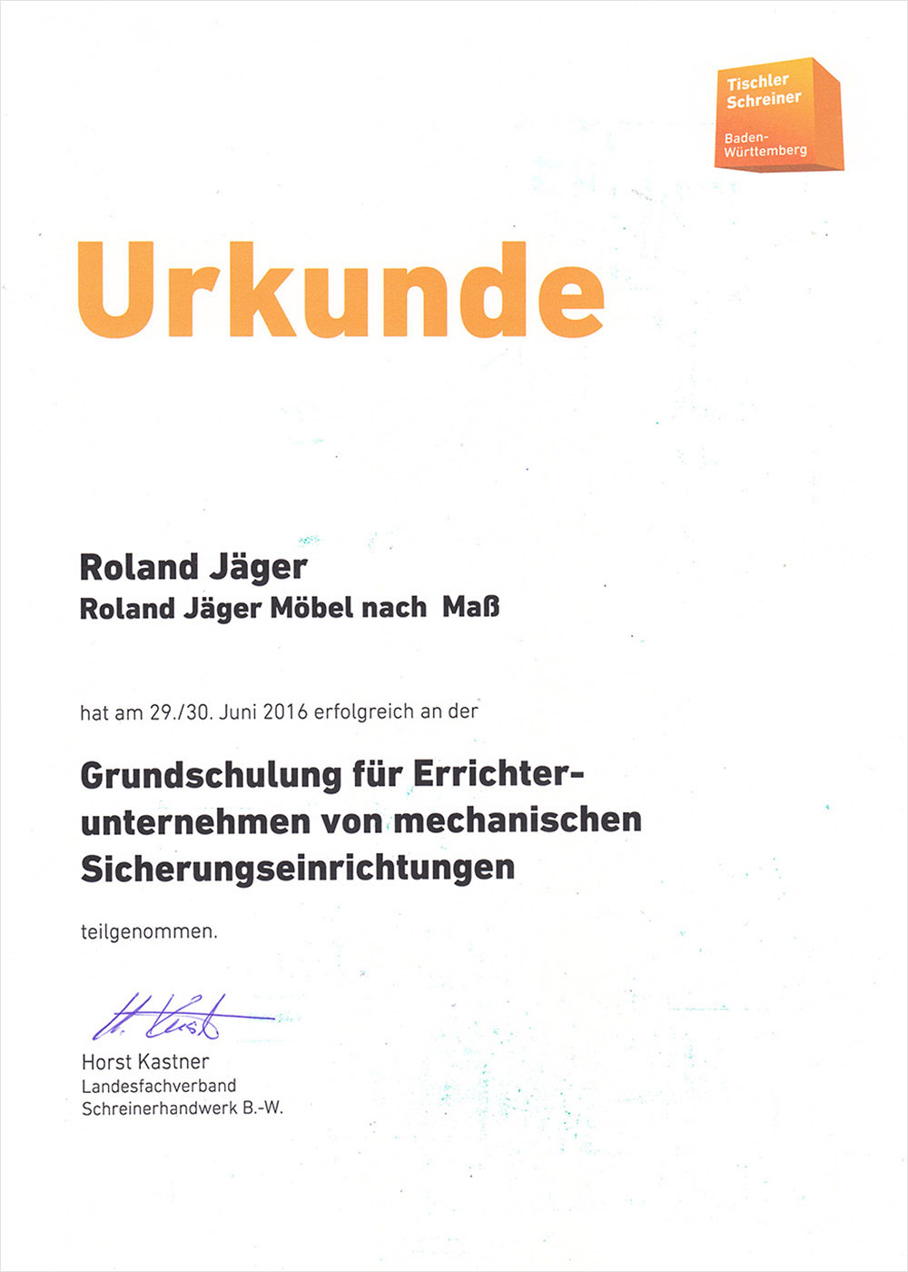 UrkundeSchreinerei JÄGER Freiburg